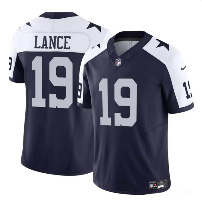 Men's Dallas Cowboys #19 Trey Lance Navy/White 2023 F.U.S.E Vapor Untouchable Limited Football Stitched Jersey